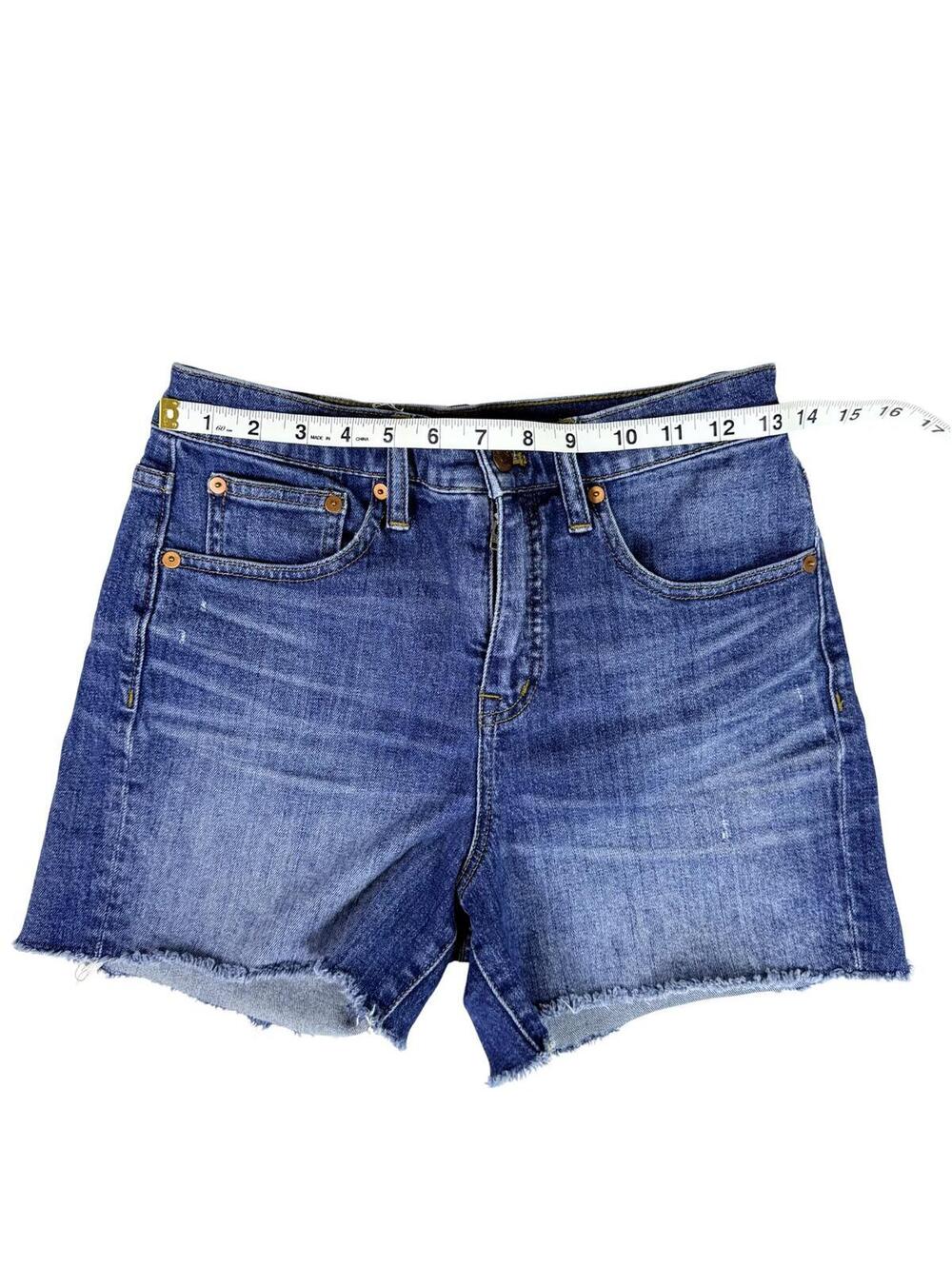 Madewell Denim Cutoff Shorts • Medium Wash Raw Hem